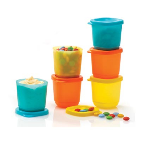 TUPPERWARE Petite Square Set 6 PCS Wadah Serbaguna 110ml Seal Ketat Stacking | wadah penyimpanan min