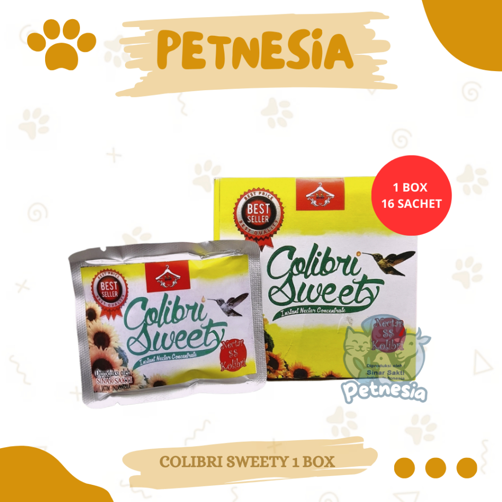COLIBRI SWEETY 1 BOX - Colibri Sweat Colibri Sweet Nektar Untuk Burung