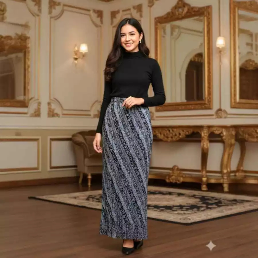 ROK PLISKET BATIK / ROK PLISKET / BAWAHAN KEBAYA / ROK KEBAYA / ROK WISUDA / LARAS ABU BSW