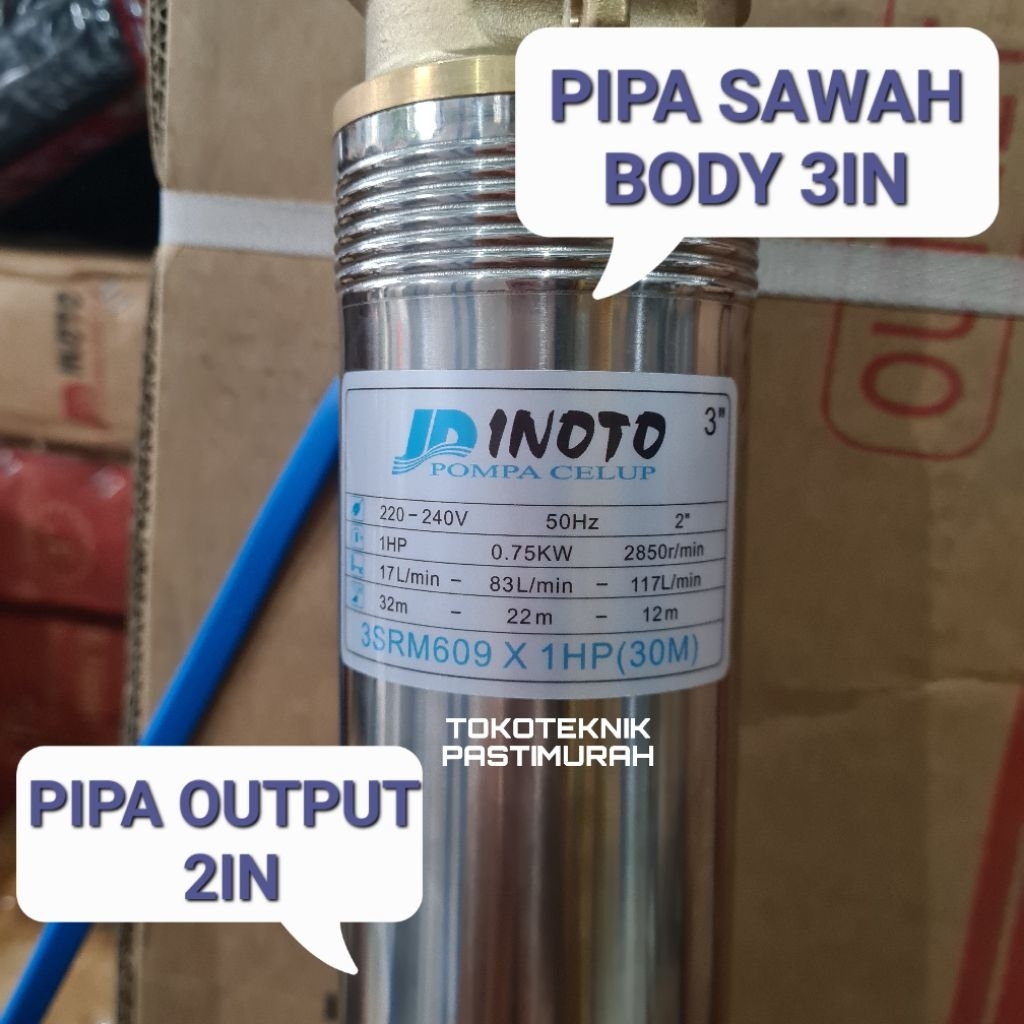 Pompa Submersible Sible Inoto 3in 3" 3SRM609 / 3SRM 609 / 3 SRM609 / 3 SRM 609 Pompa Celup + CONTROL