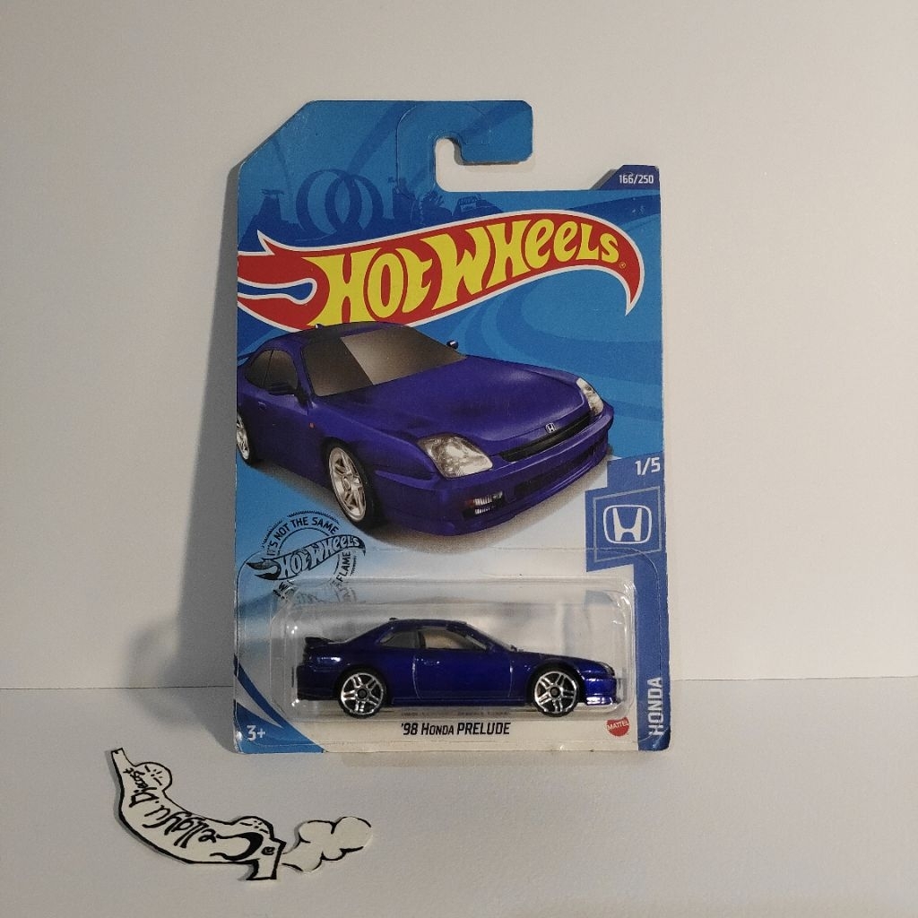 Hot Wheels Honda Prelude biru [carded, bubble crack]