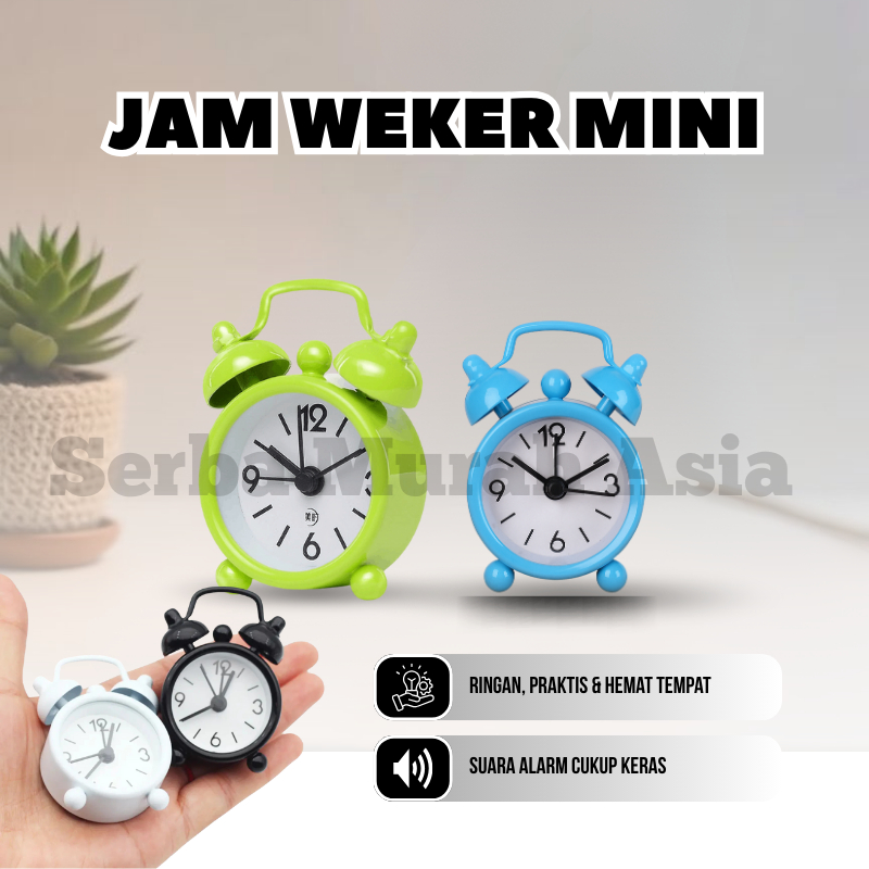 Jam Mini / Jam Meja Mini / Jam Unik / Jam Beker Mini / Jam Analog