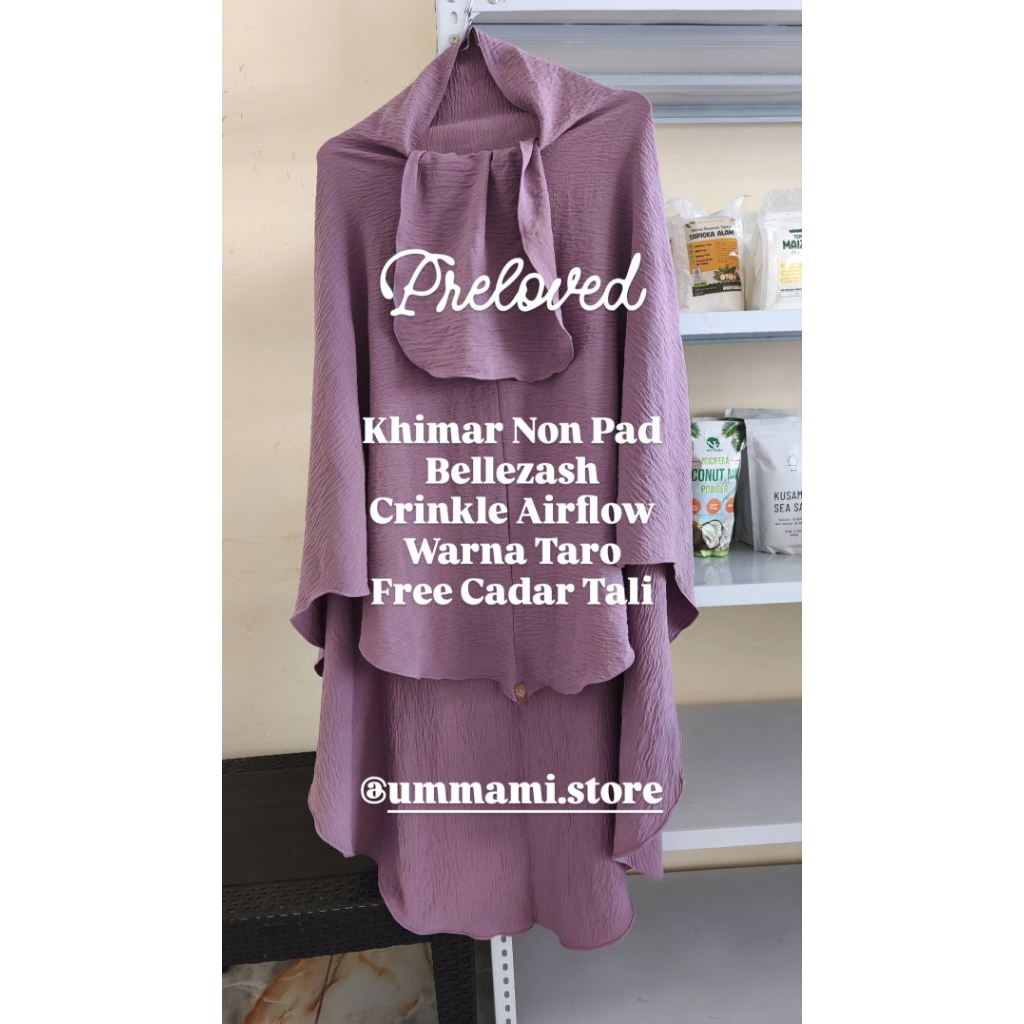 Preloved Khimar Non Pad Warna Taro
