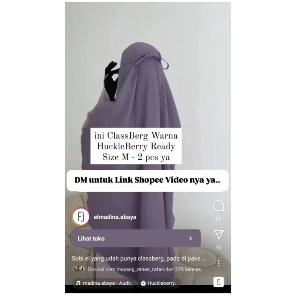 Classic Bergo Elmadina Abaya NWT (New with Tag) QC Passed