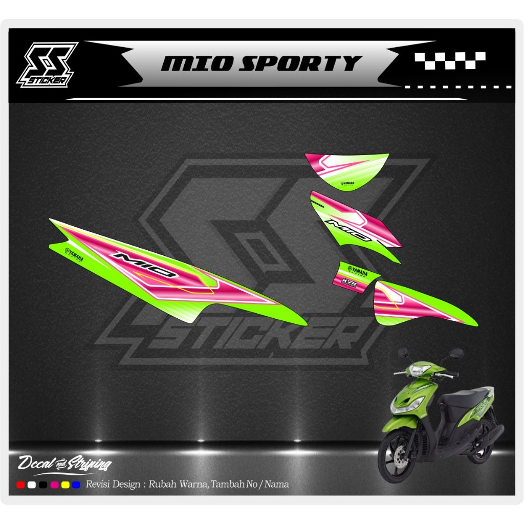 STRIPING STICKER MOTOR MIO SMILE SPORTY DS 01