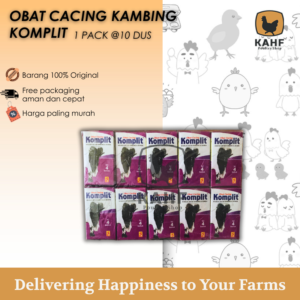 Obat Cacing Komplit Kambing 1 Pack isi 10 Dus 40 Bolus Eka Farma [KAHF PS]