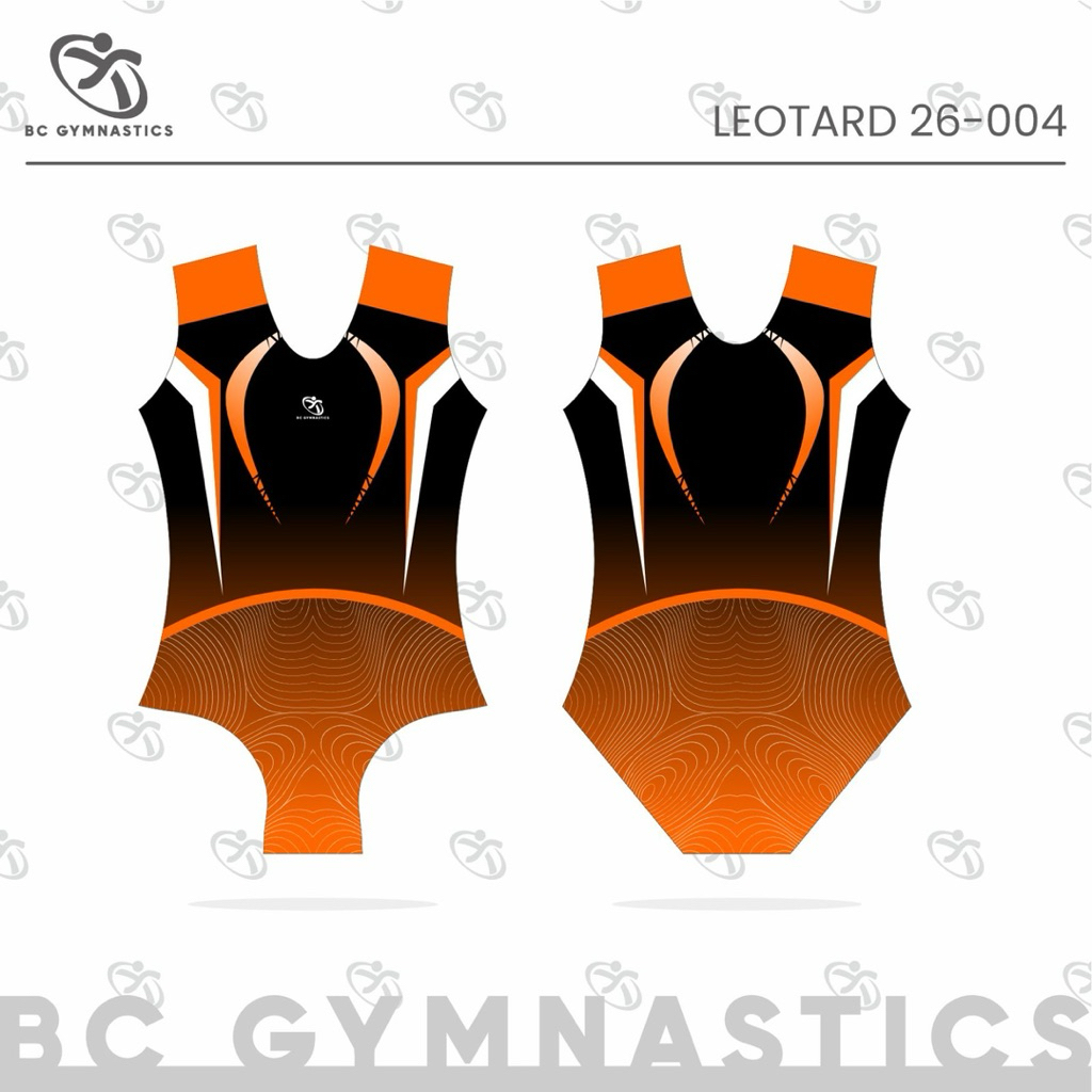 Leotard Man Artistik Gymnastics Spider Orange