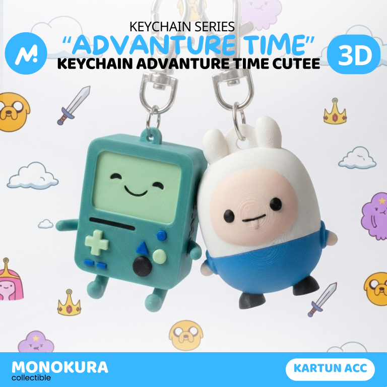 Adventure Time Keychain Series - Gantungan Tas Finn The Human & BMO Lucu (35)
