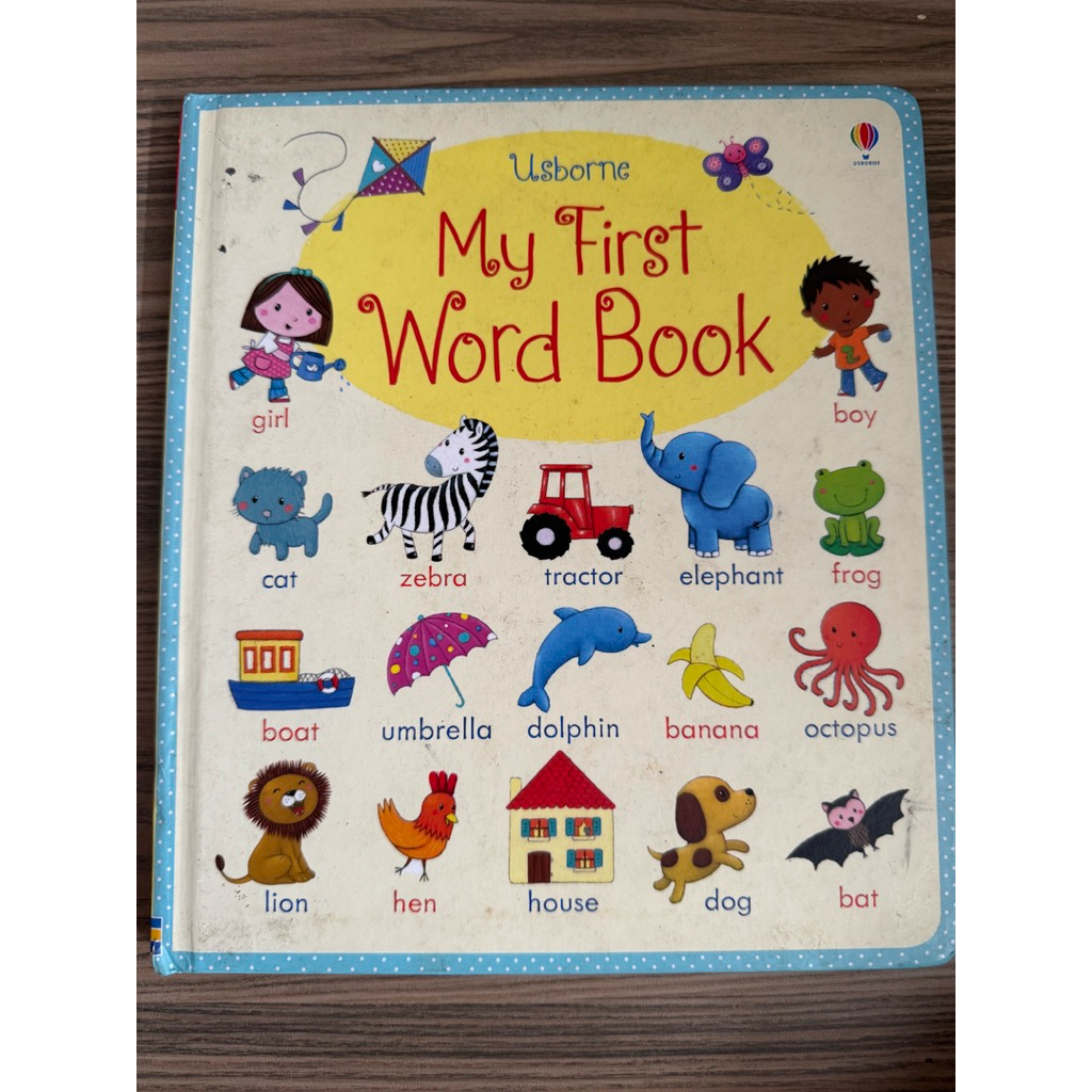 Preloved Usborne My First Word Book - Early Learning Vocabulary Board Book