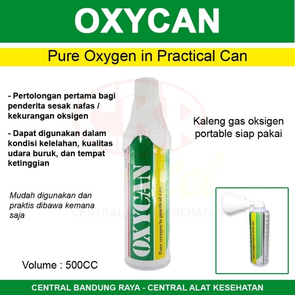 OXYCAN Oxygen Can | Oksigen Kaleng Portable Siap Pakai | Volume 500CC