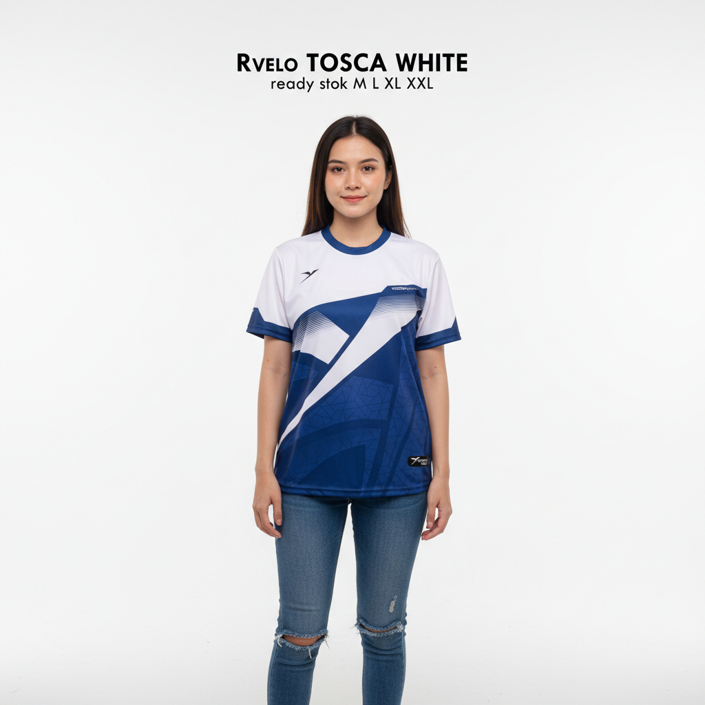 Yoozh R-VELO TOSCA WHITE baju olahraga unisex drifit milotech yoozh original