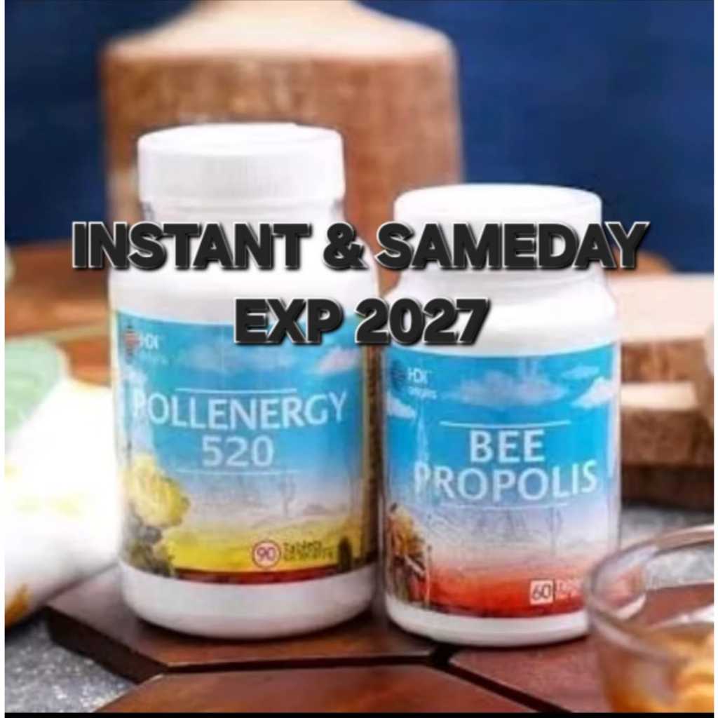 BEE PROPOLIS 60 Tablet Pollenergy 90 Tablet Suplemen Herbal Meningkatkan Imunitas HDI EXP 2028