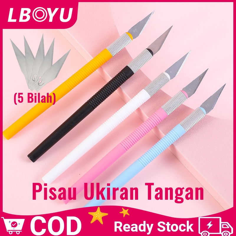 Pisau Ukir Seni Cutter / Pisau Seni / Pen-Type Precision Art /Craft Hobby Knife Cutter Samoyed