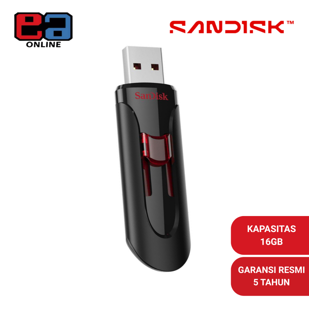 SanDisk Cruzer Glide CZ600 USB 3.0 : 16GB - Flashdisk