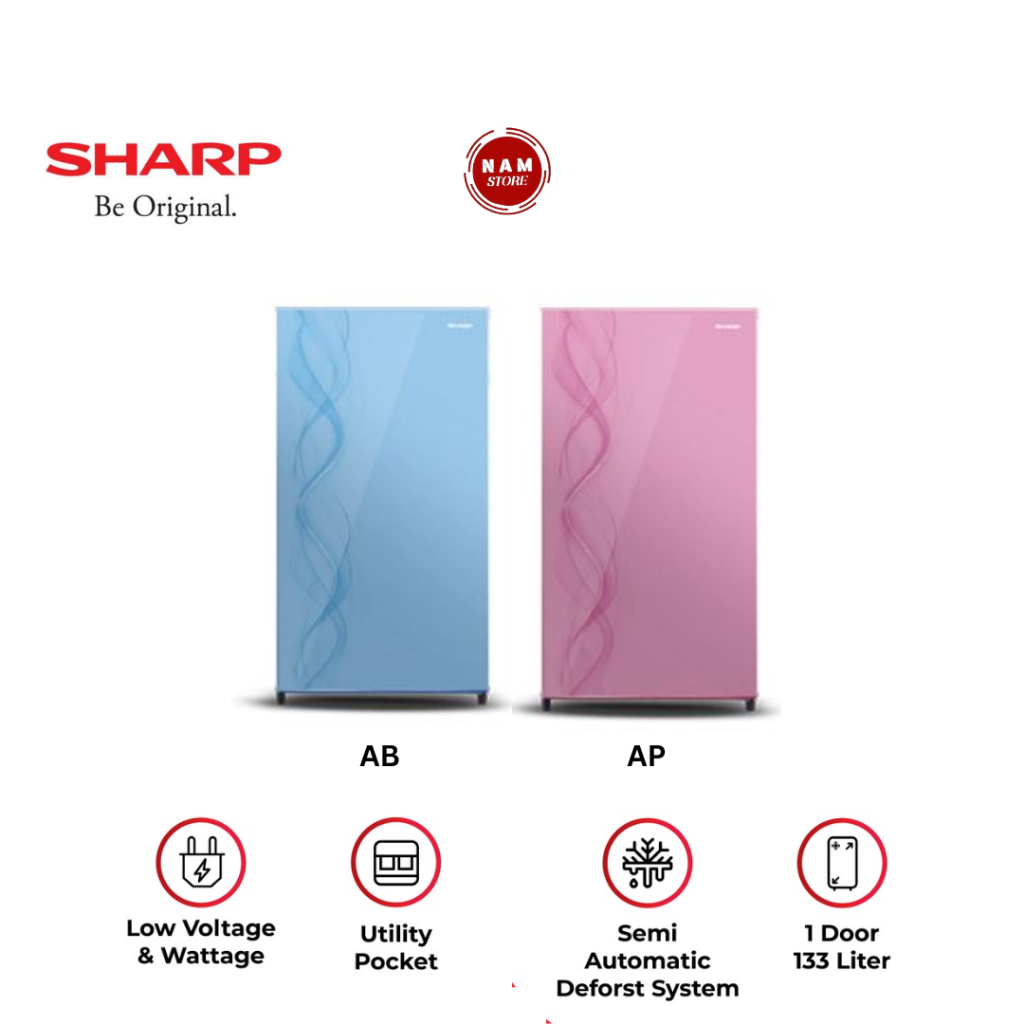 Kulkas SHARP 1 Pintu 133 Liter SJ-N 162D AP / 162AB