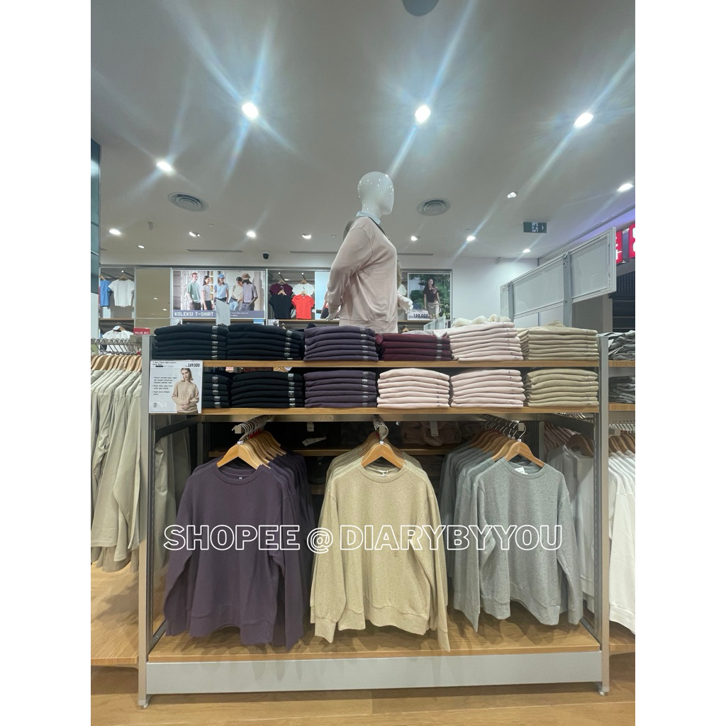 SALE T-Shirt Fleece Rajut Lembut Wanita UNIQLO JASTIP