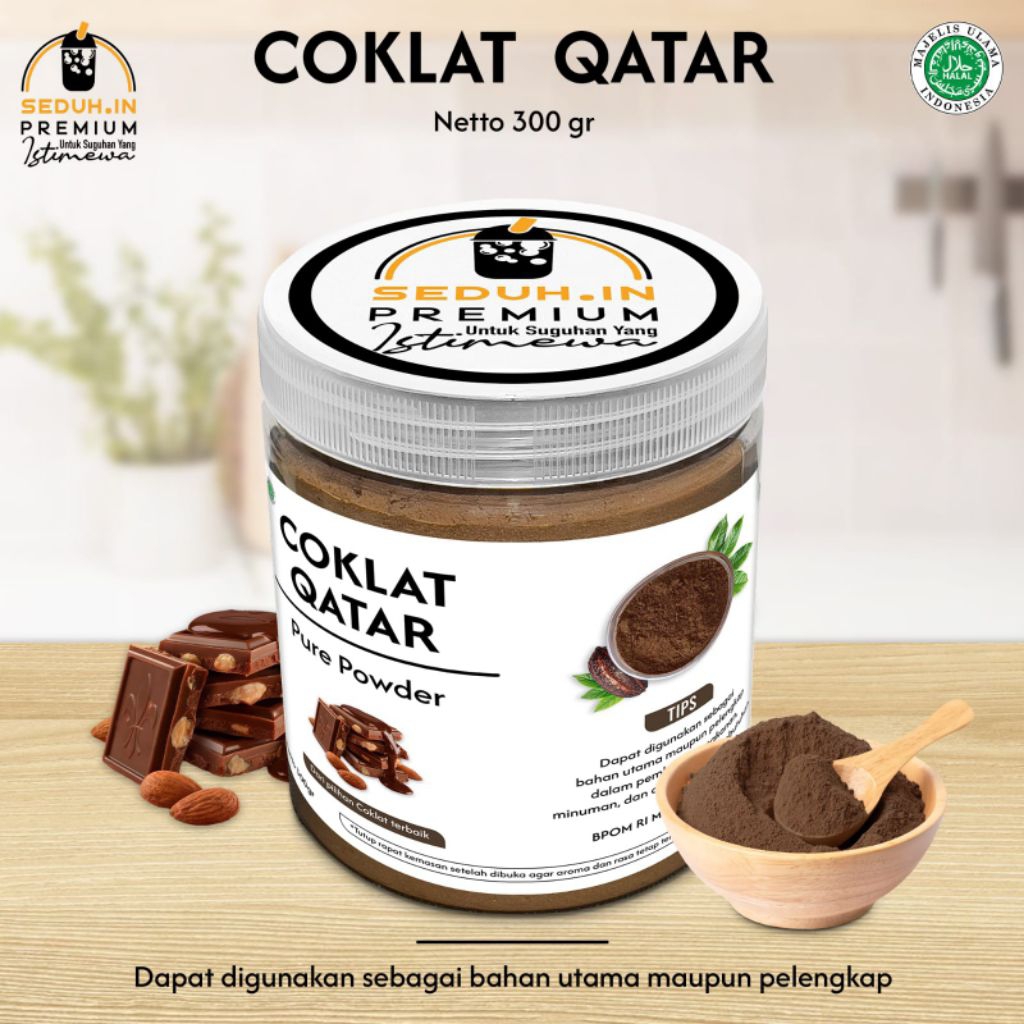 pure toples 300 gram coklat Qatar tanpa gula/bubuk minuman premium