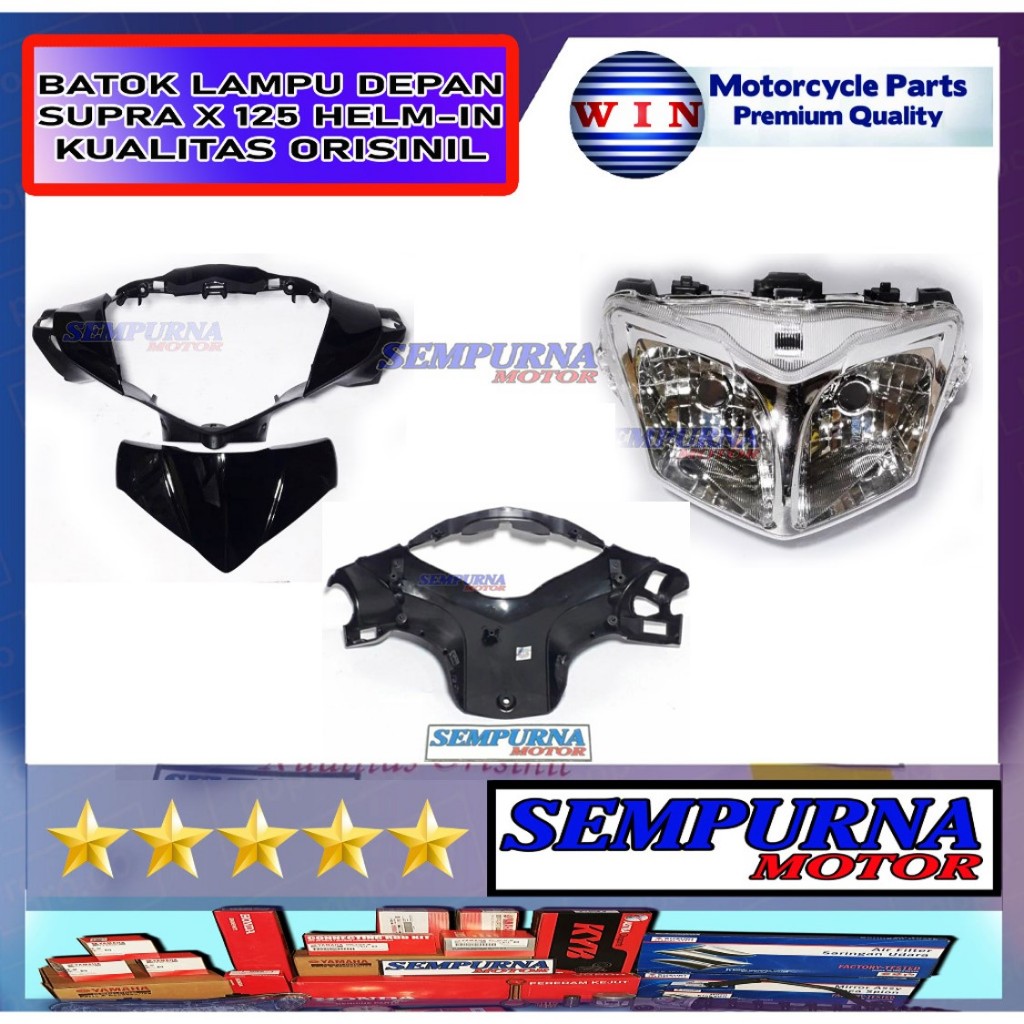 Merek Win Kualitas Original Batok Lampu Depan Belakang Supra X 125 Helm In Fi