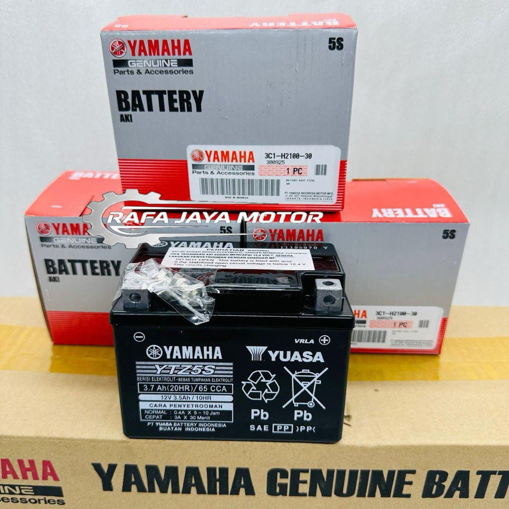 Aki Kering Motor YTZ5S Yuasa Asli Yamaha Vixion, Fino, Mio J, Mio Z, Mio GT, Soul, Mio M3, Mx New, R