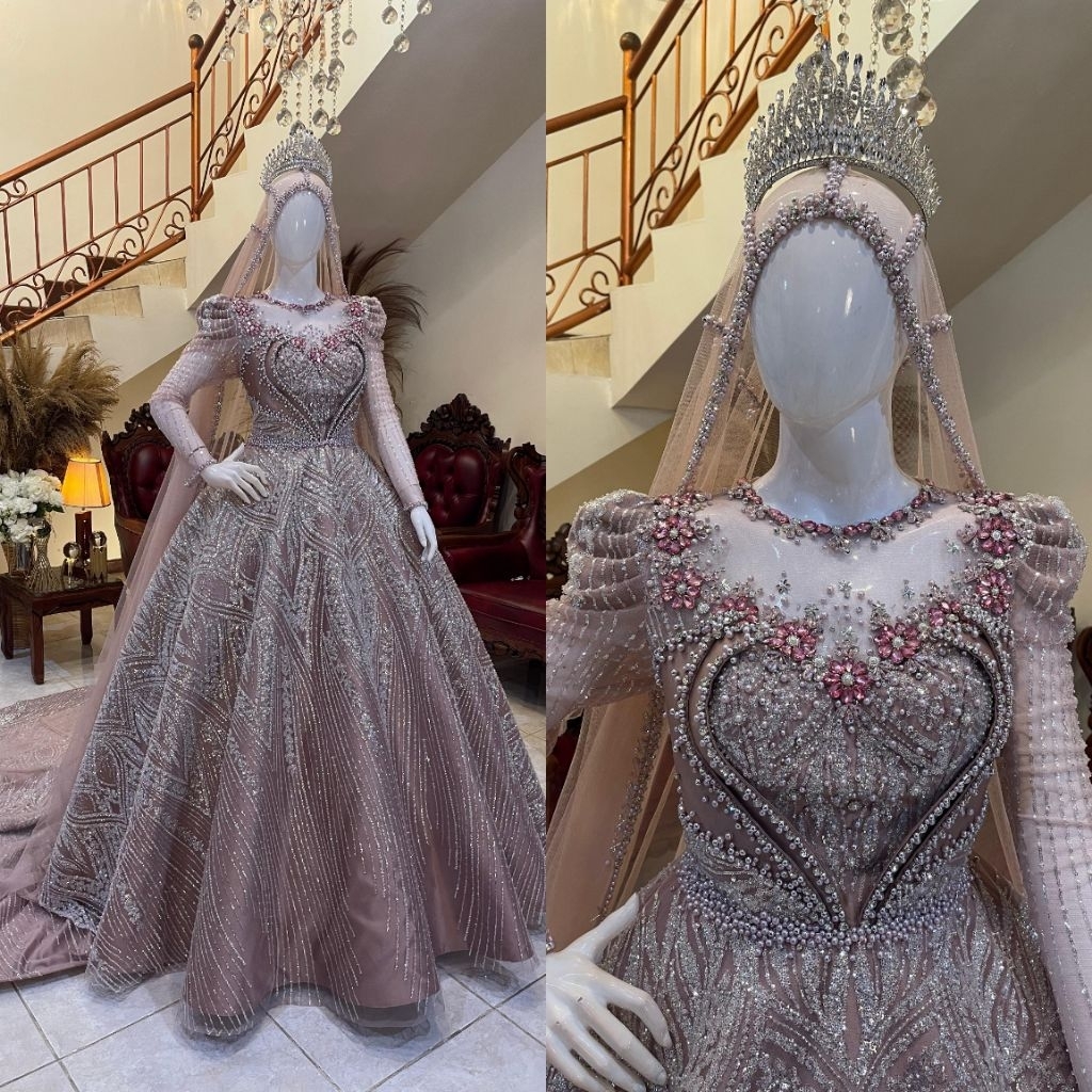 gaun Pengantin mewah elegan | gaun pengantin putih | gaun pengantin | gaun pengantin wedding