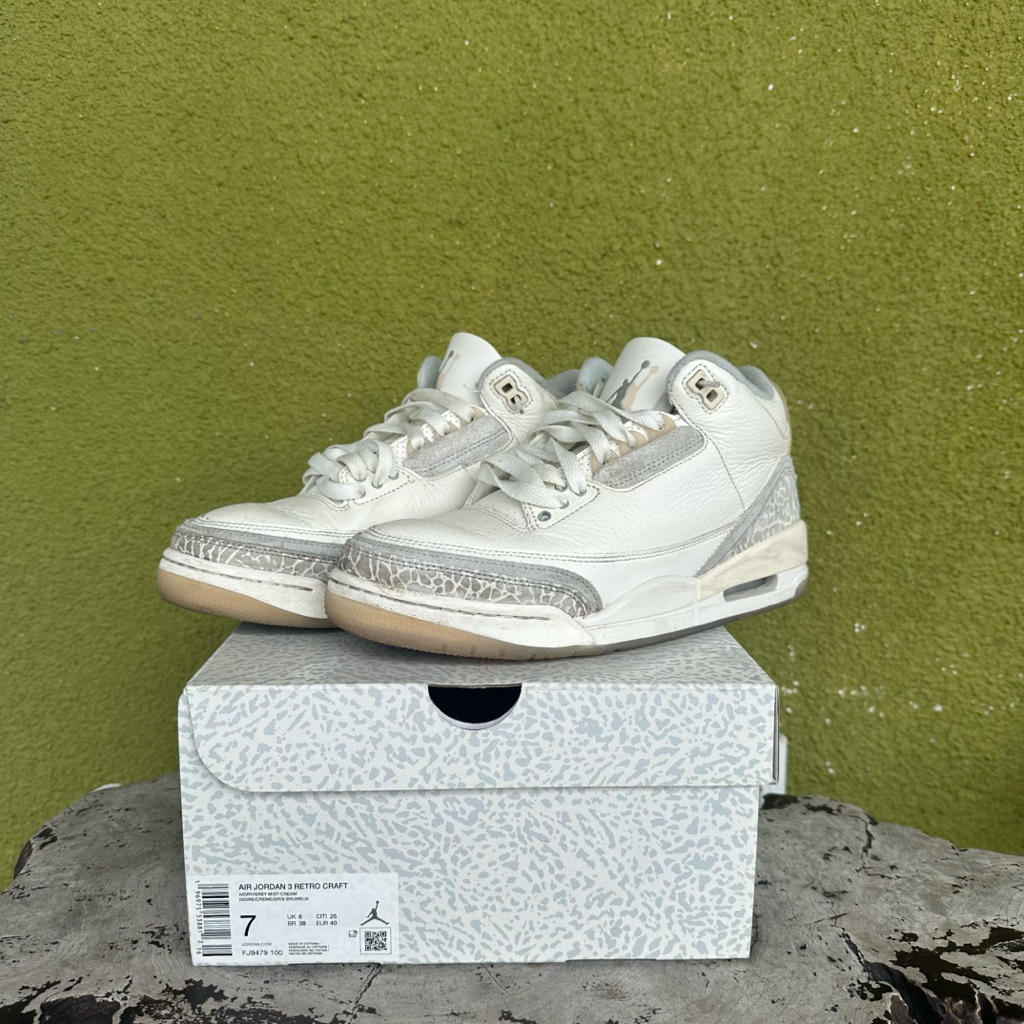 [Preloved] Air Jordan 3 Retro Craft “Ivory”  100% Original