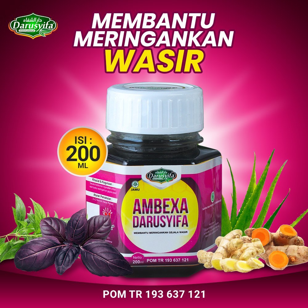 DARUSYIFA Madu Ambexa Wasir Alami Ekstrak Daun Ungu 200ml BPOM