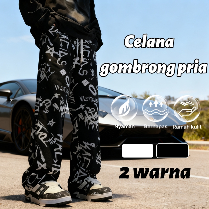 celana y2k pria Celana panjang pria 2026 Celana hitam Celana y2k cowok Celana pria korean style