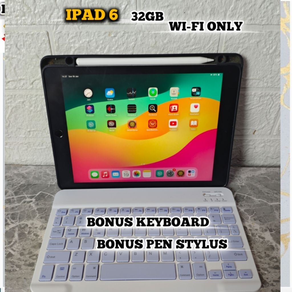 IPAD 6/32 GB WI-FI ONLY BONUS BERLIMPAH SECOND