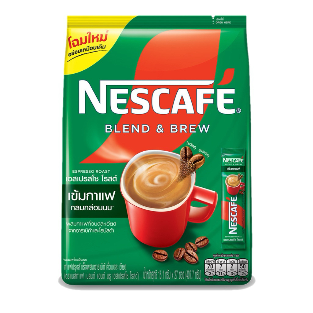 Nescafe blend & brew espresso roast (27 sachet)