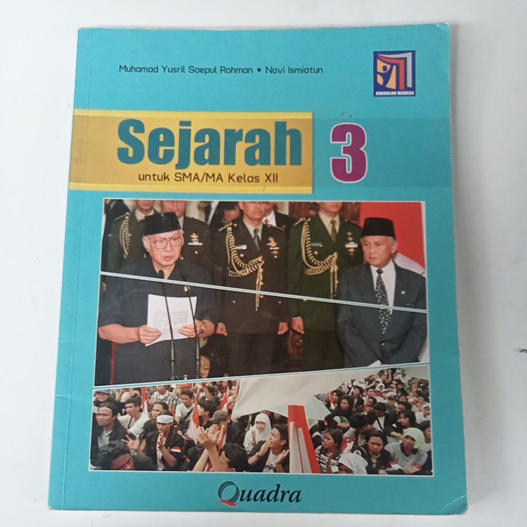 buku sejarah kelas 3 /12 SMA quadra kurikulum merdeka