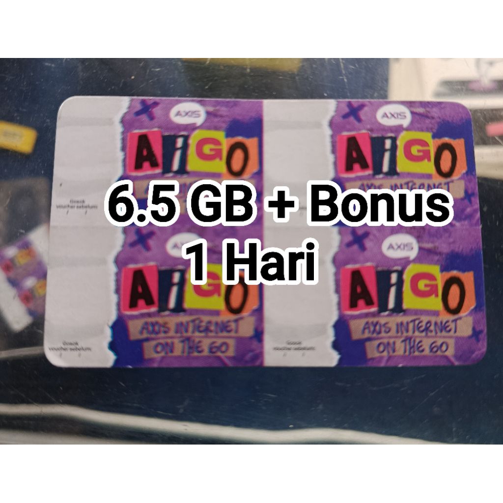 Paket data/Voucher Axis 6.5 GB + Bonus 1 Hari