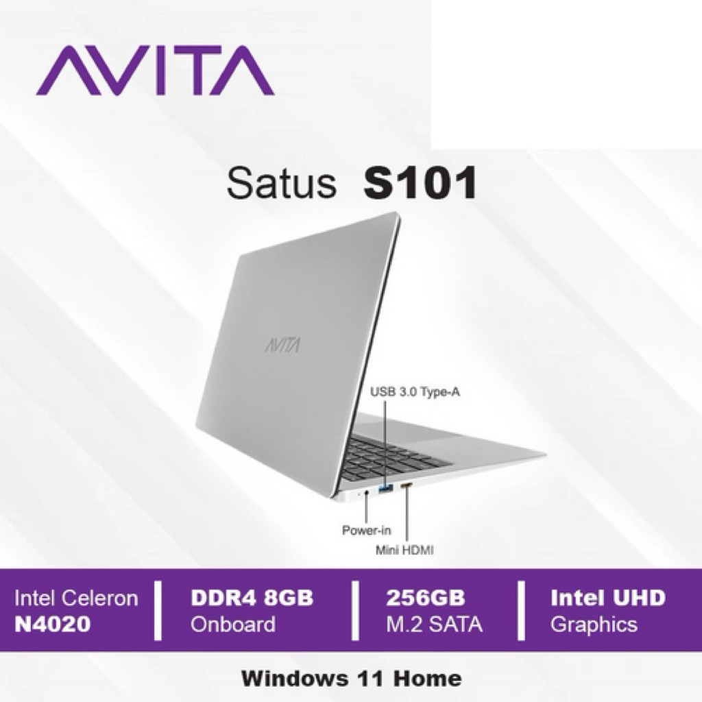 AVITA STATUS S101 N4020 8GB 256GB SSD WIndows 11 Original