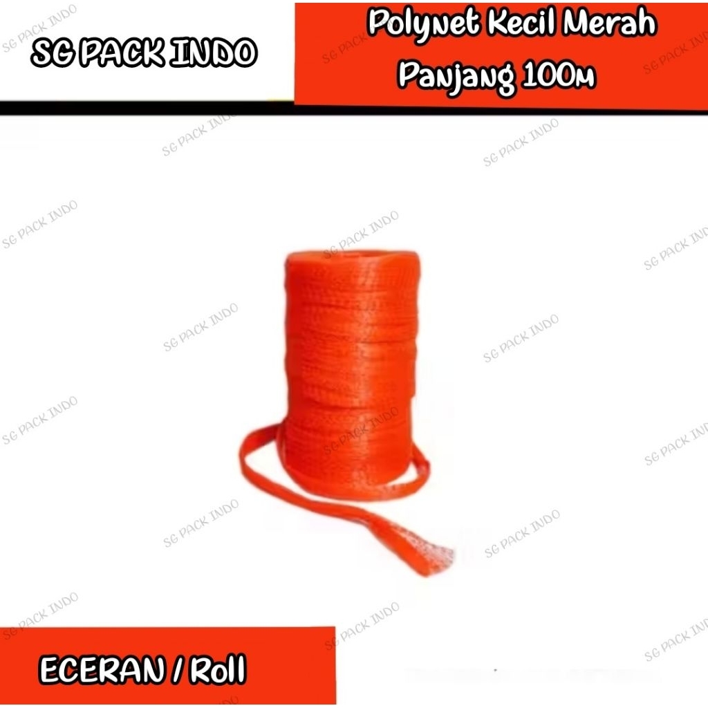 POLYNET Roll BESTFRESH / Jaring Buah 100m Merah (ECERAN)