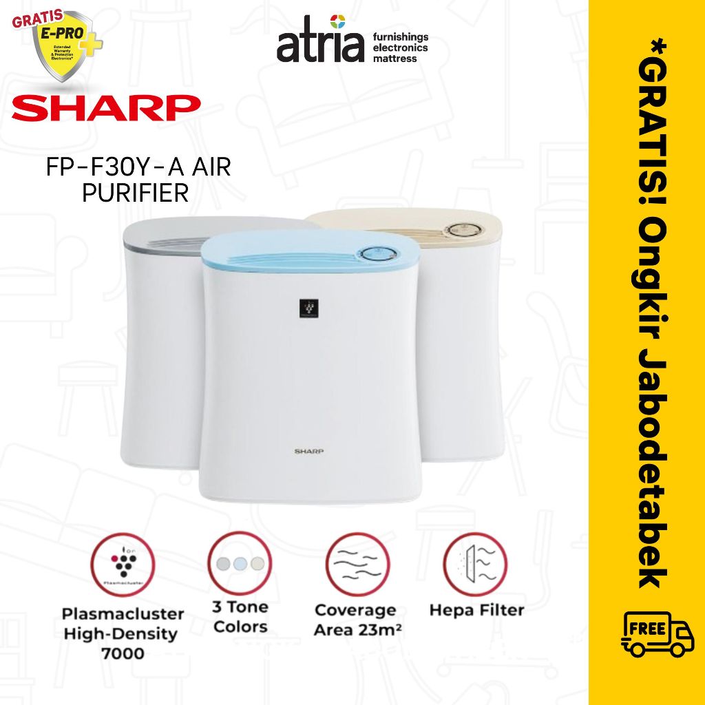 SHARP Air Purifier FP-F30Y- A / FP-F30Y- C / FP-F30Y- H
