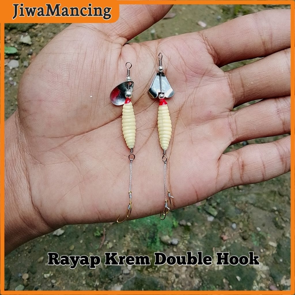 Rayap Lure Laron Krem Double Hook Umpan Pancing Casting Micro