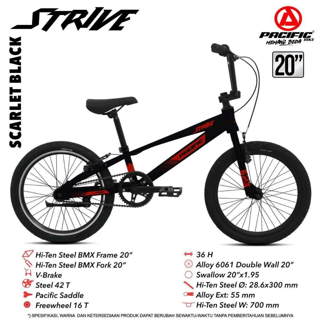 SEPEDA BMX ANAK LAKI LAKI 20" PACIFIC STRIVE HUB JANGKRIK