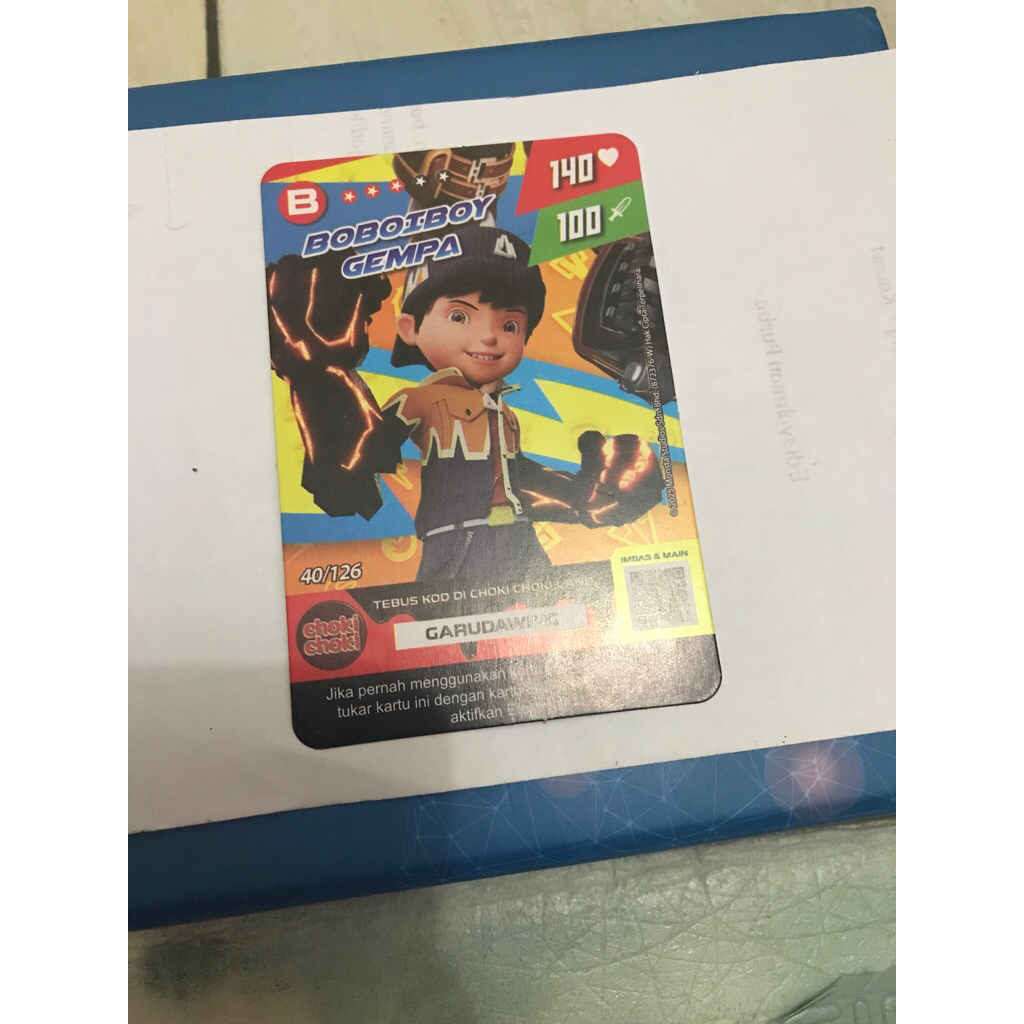 kartu boboiboy gempa