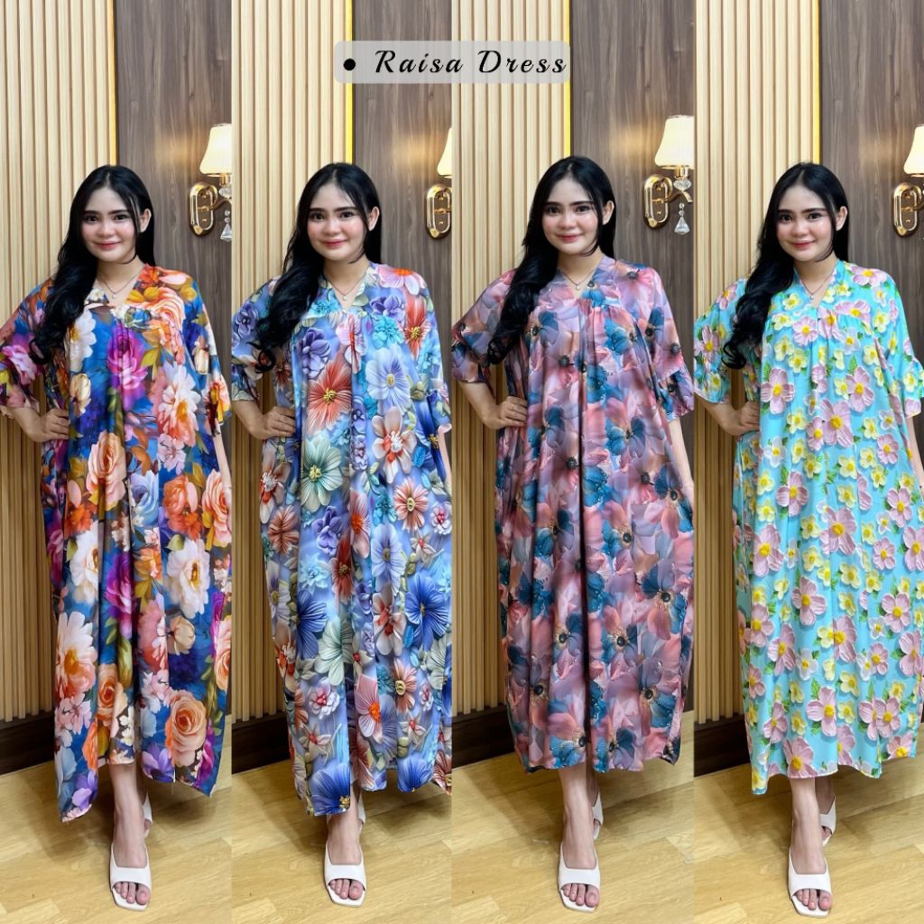 DRESS ARABELA/RAISA DRESS/DRESS RAYON JUMBO/HOMEDRESS/MIDIDRESS MOTIF GARIS/LONGRESS JUMBO/MIDI GARI