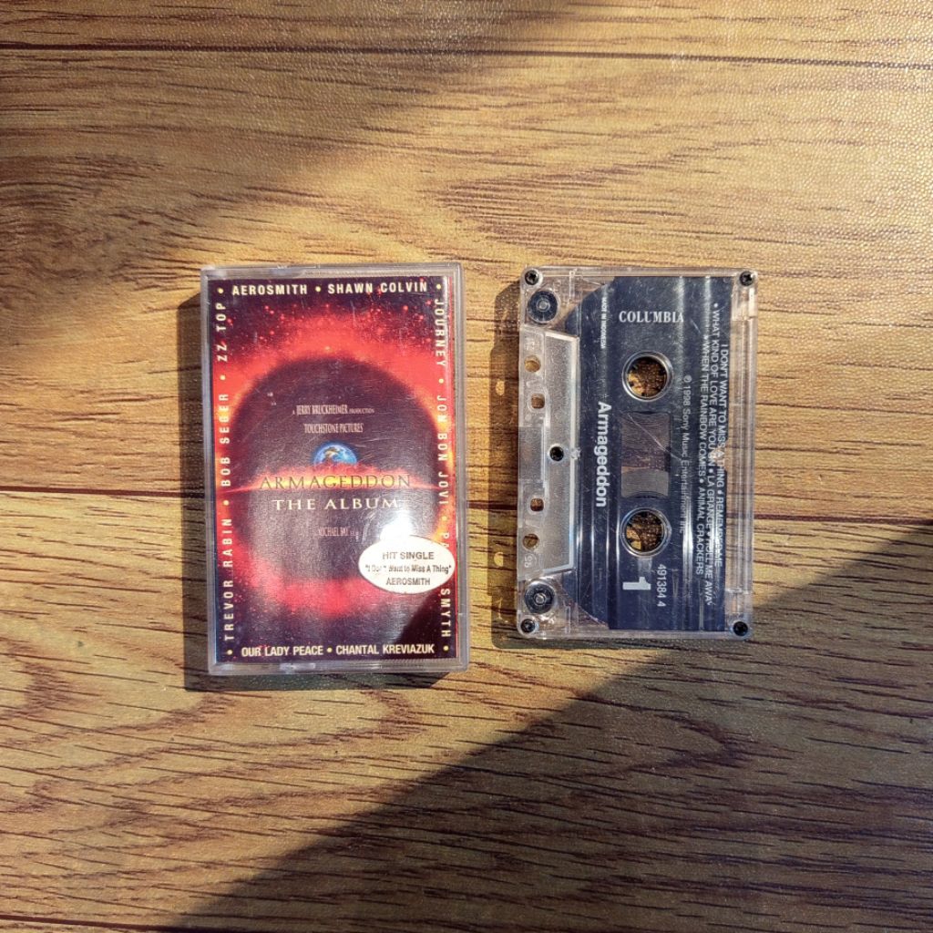 Kaset Pita Soundtrack Film Armageddon - Aerosmith, Shawn Colvin, Journey, Jon Bon Jovi, Patty Smyth,
