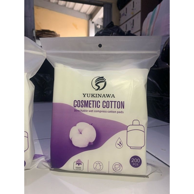 Yukinawa Cutton Pad/Kapas Wajah Merk Yukinawa 200 pcs 100% kapas alami