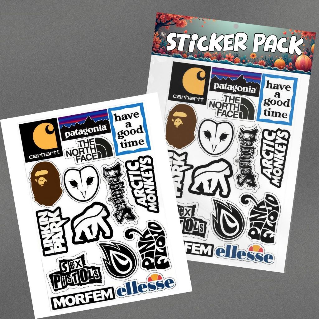 Sticker Pack Aesthetic Vol.3 | Stiker Brand, Casual Football & Band Music Anti Air