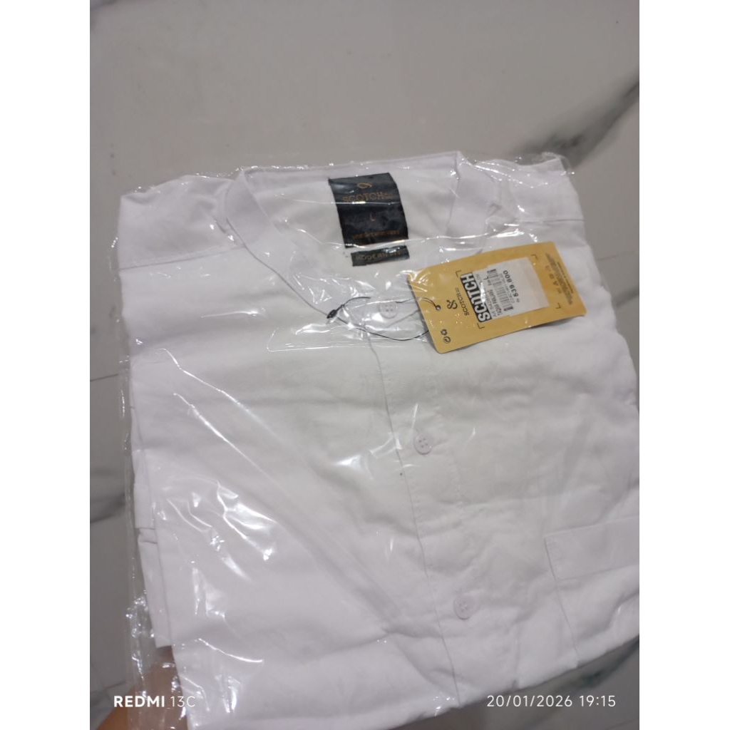 Kemeja Koko Lebaran/Kemeja Scotch/Kemeja Koko Premium/Kemeja Putih Hari Raya