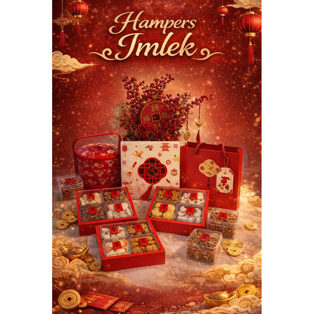 Hampers imlek murah , imlek gift box, cny hampers, box imlek, gift box cny