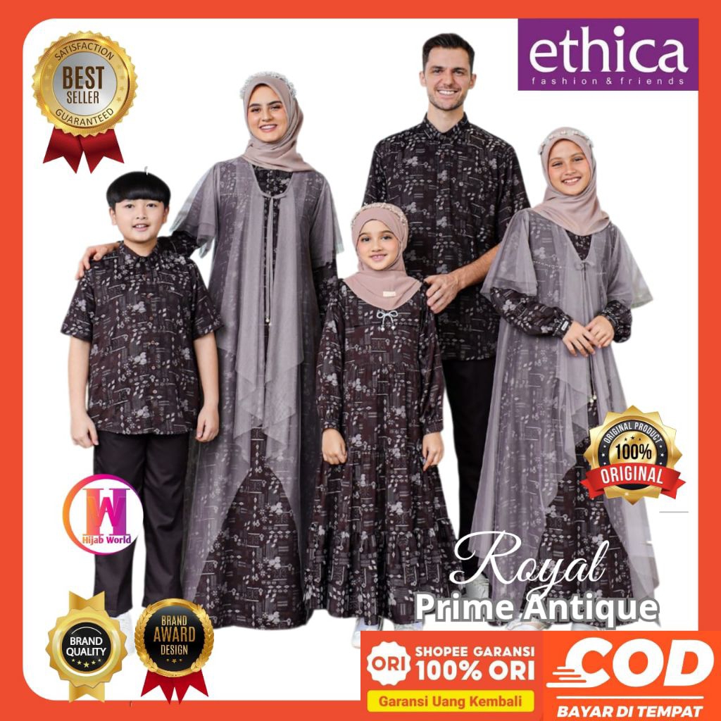 ETHICA Sarimbit 2026 Royal Prime Antique Gamis Inner Outer Ethica Original Sarimbit Ethica 2026 - Sa