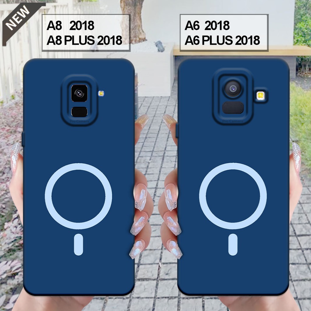 Case Samsung  A6 2018 | A6 PLUS 2018 - Samsung A8 2018 | A8 PLUS 2018 _Silikon casing hitam bening