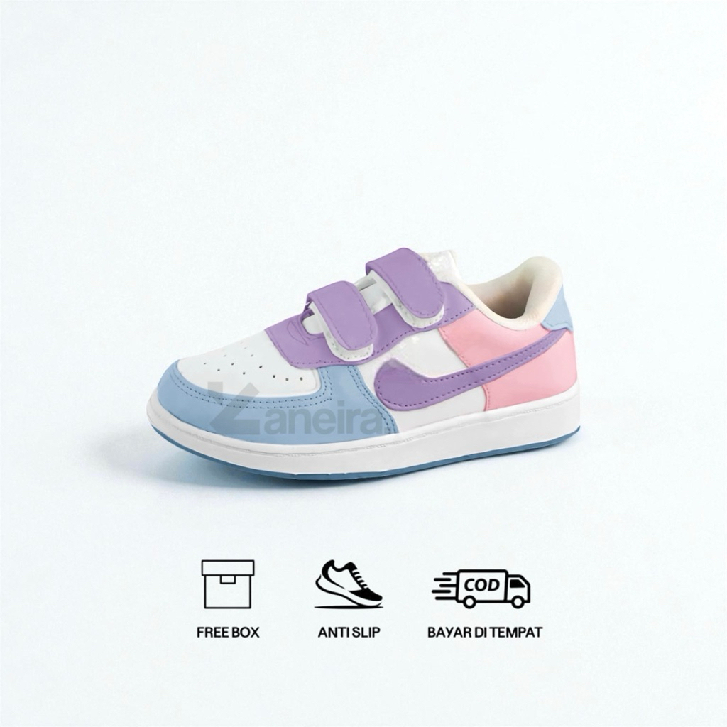 SEPATU ANAK LAKI LAKI PEREMPUAN SEKOLAH SD IMPORT 3-8 TAHUN