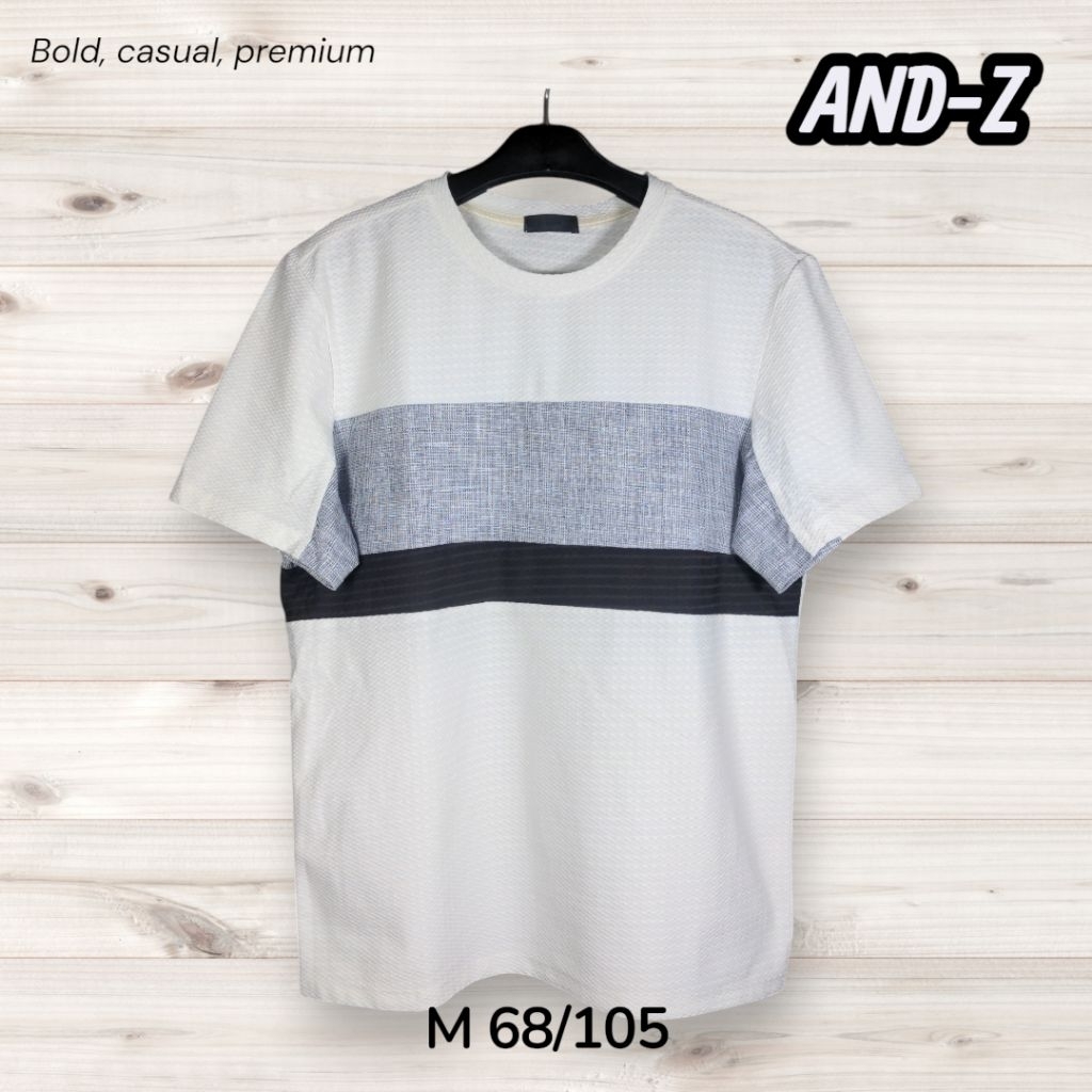 AND Z ziozia Color block T-shirt Original Kaos Harian Casual Size M Premium