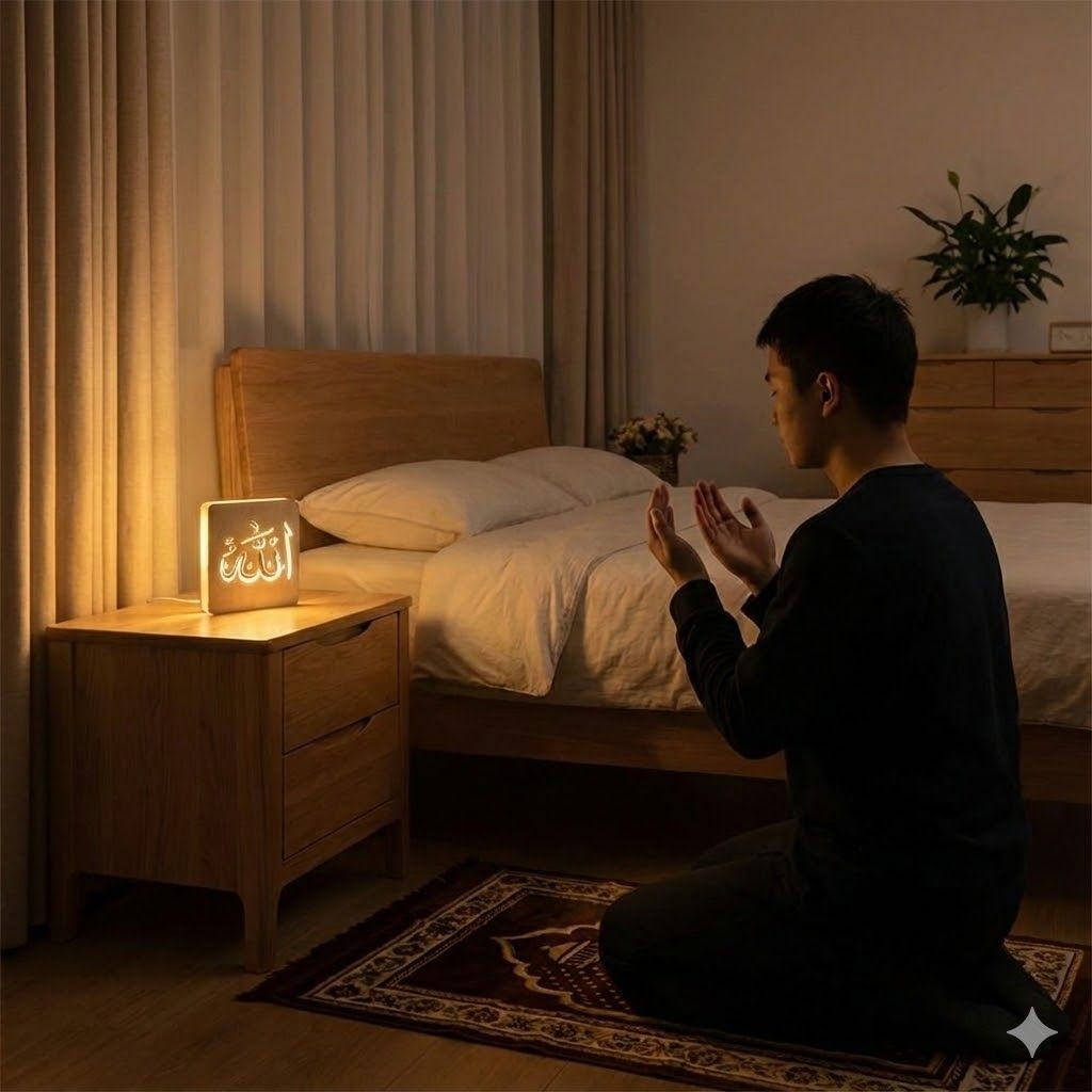 Lampu Malam Kaligrafi Allah