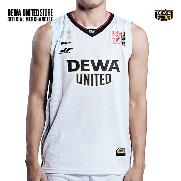 Dewa United Basketball Match Jersey Player Issue Away White 2026