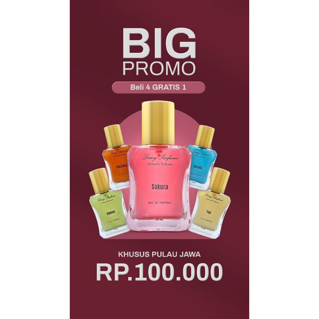 DAISY PARFUM EXCLUSIVE Paket Usaha Reseller 5 botol